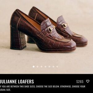 Sezane Julianne Croc-Embossed Loafers